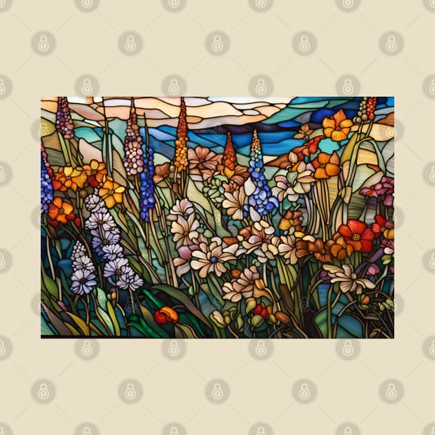 Stained Glass Colorful Wildflowers by Chance Two Designs