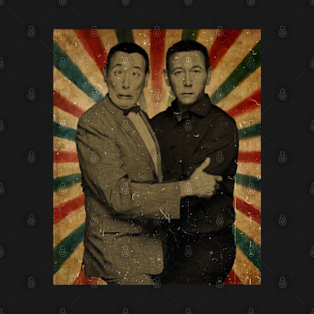 Pee Wee Mr. Herman - Photo Vintage Retro Look Fan Design by Janji Joni