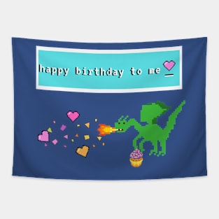 Coding Computer Dragon Girls Birthday Tapestry