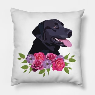 Black Labrador Pillow