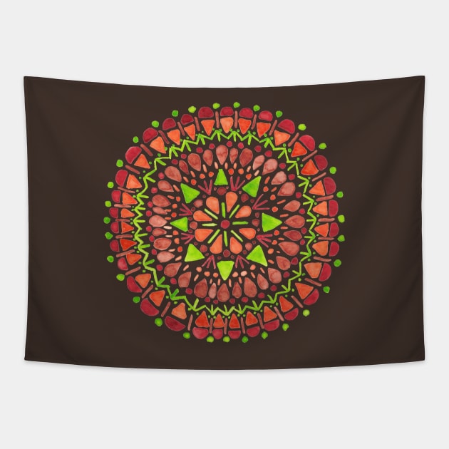 Autumn Mandala Tapestry by LauraKatMax