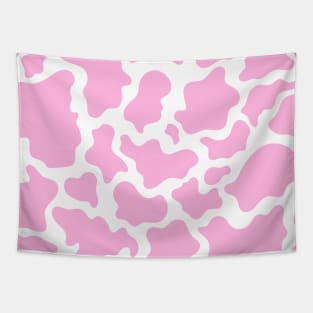 Pink Cow Print Tapestry