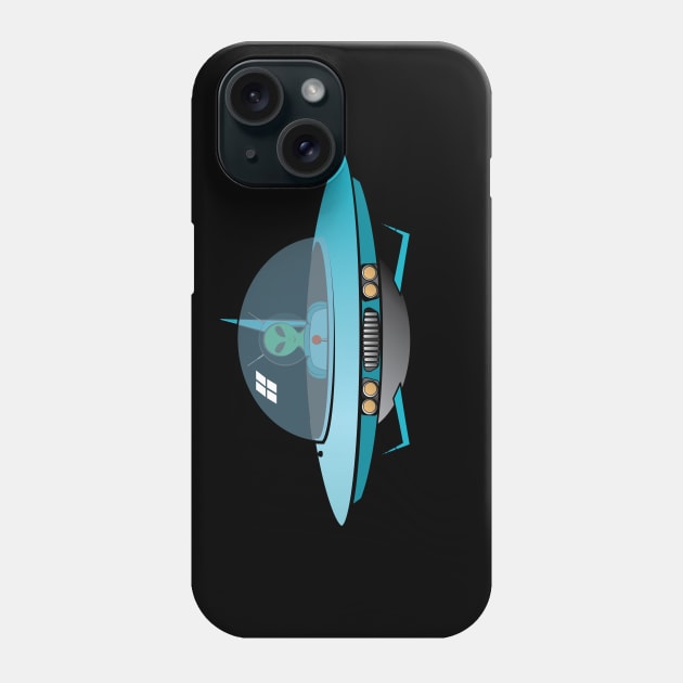 UFO with Alien Phone Case by PauHanaDesign