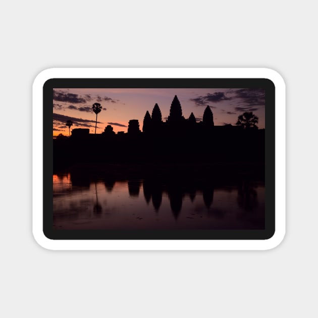 Sunrise at Angkor Wat, Cambodia Magnet by auradius