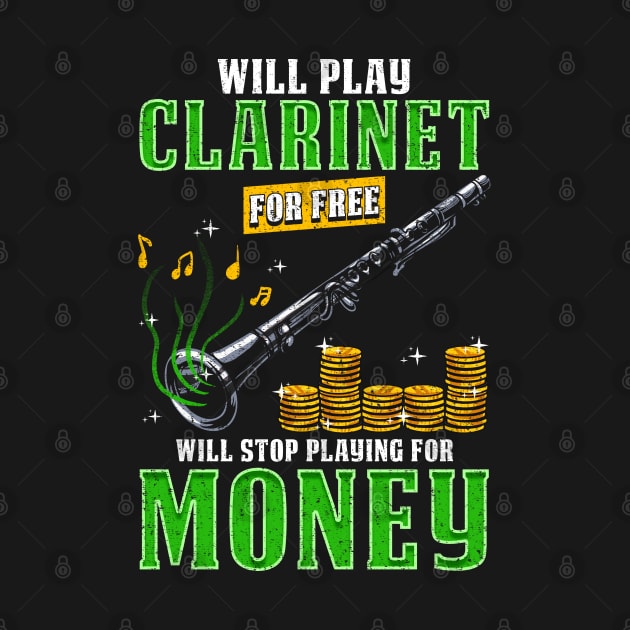 Funny Clarinet Player Design by phoxydesign