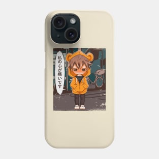 cute angry anime girl Phone Case
