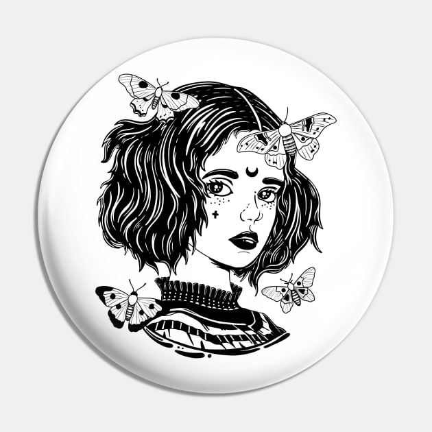 Gothic Girl Pin by Kimprut