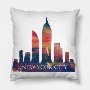 new york city new york fifth avenue wall street time square Pillow