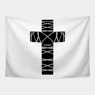 Religious Cross Faith line Art Design Tapestry