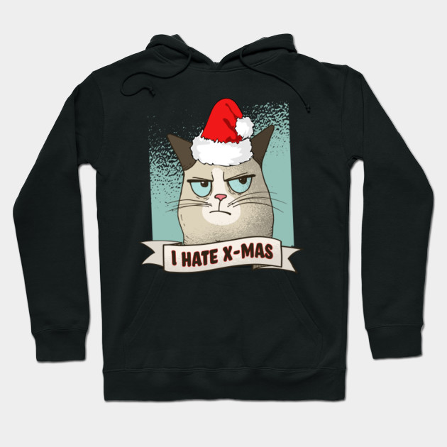 I Hate Christmas Cat With Santa Hat I Hate Christmas Cat With