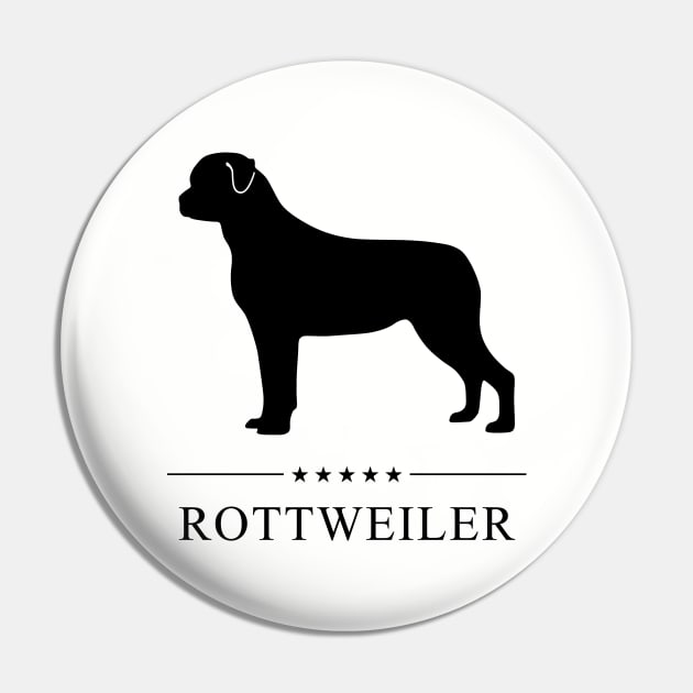 Rottweiler Black Silhouette Pin by millersye