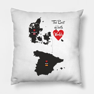 The Best of both Worlds - Denmark - Spain Pillow