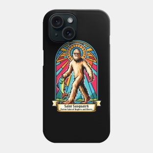 Saint Sasquatch Patron of Anglers - Fishing Legend Graphic Phone Case