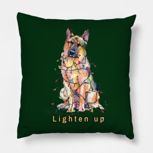 Lighten up German Shepherd Pillow