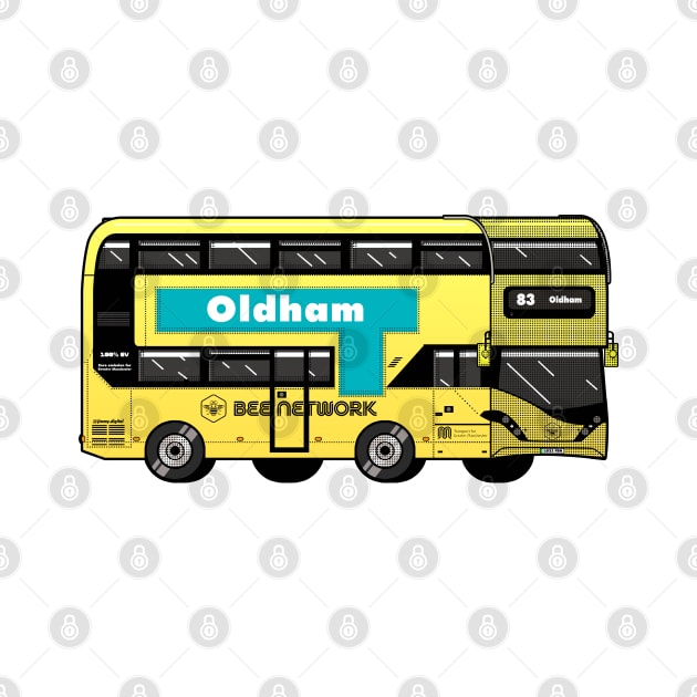 Oldham Transport for Greater Manchester (TfGM) Bee Network yellow bus by jimmy-digital