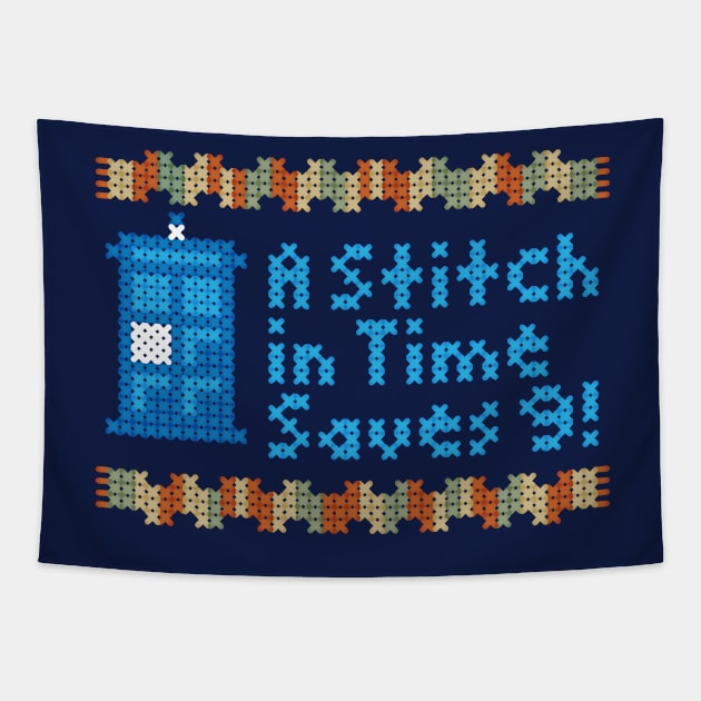 A Stitch in Time Tapestry by MJ