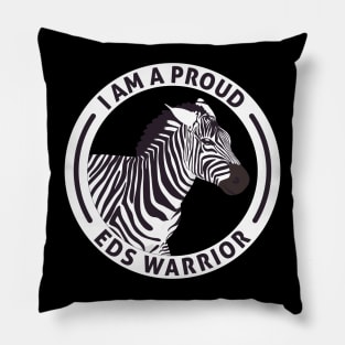 Ehlers Danlos Awareness Proud EDS Warrior Zebra Pillow