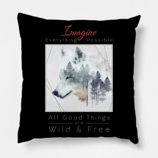 Wolf Nature Outdoor Imagine Wild Free Pillow