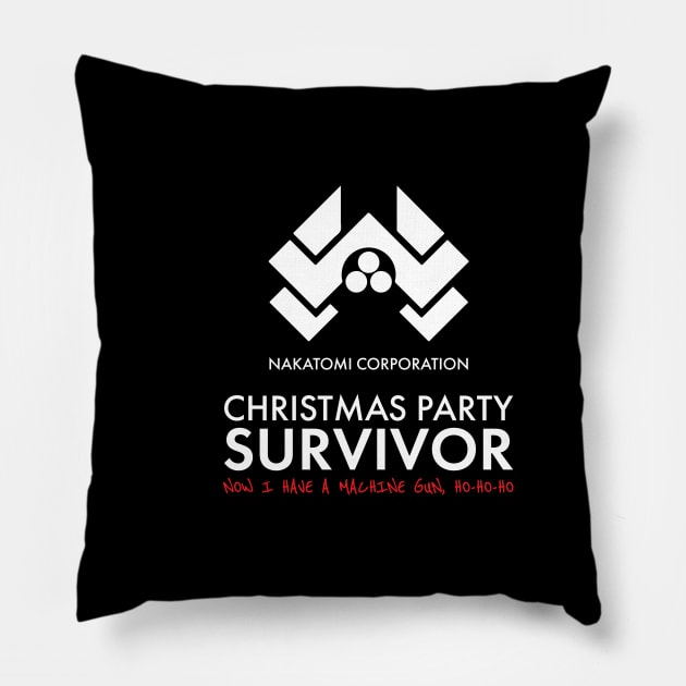 Nakatomi Corporation Christmas Party Pillow by 3Zetas Digital Creations