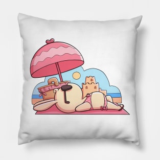 Bikini Beach Bunny Pillow