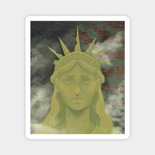 Broken America Lady Liberty Magnet