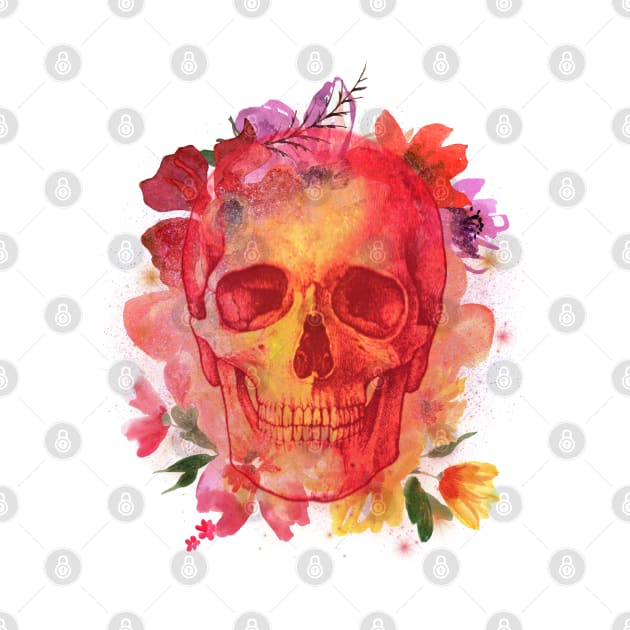 Floral Skull by Mazzlo Shop