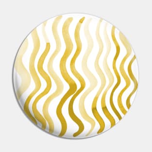 Wavy lines - ochre Pin