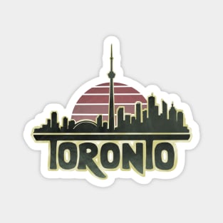 Retro Toronto Skyline Magnet