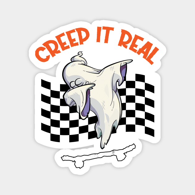 CREEP IT REAL Halloween Dabbing Ghost Magnet by jodotodesign