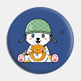 Shiba Inu Soldier Pin