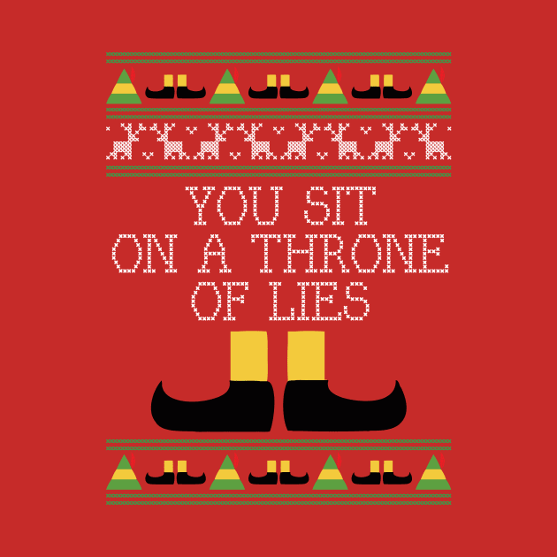 Throne Of Lies Elf Quote Christmas Knit by Rebus28