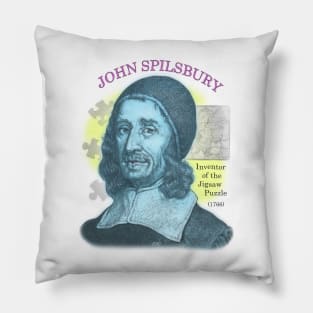 John Spilbury, Inventor of the Jigsaw Puzzle Pillow