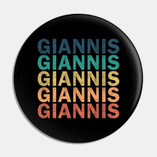 Giannis Name T Shirt - Giannis Vintage Retro Name Gift Item Tee Pin