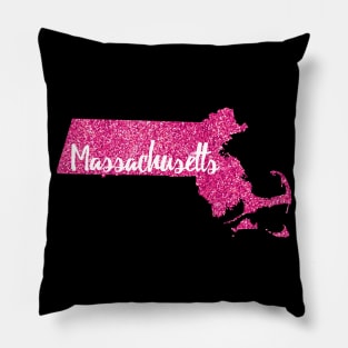 Sparkling Pink Massachusetts Pillow