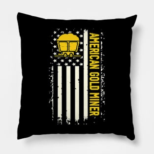 American Gold Miner Pillow