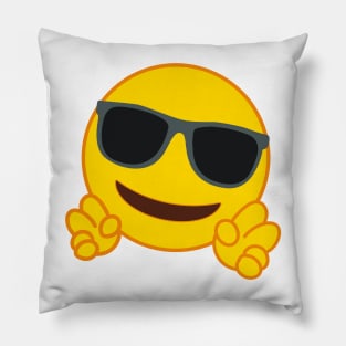 sunglass smart face emoji fan art Pillow