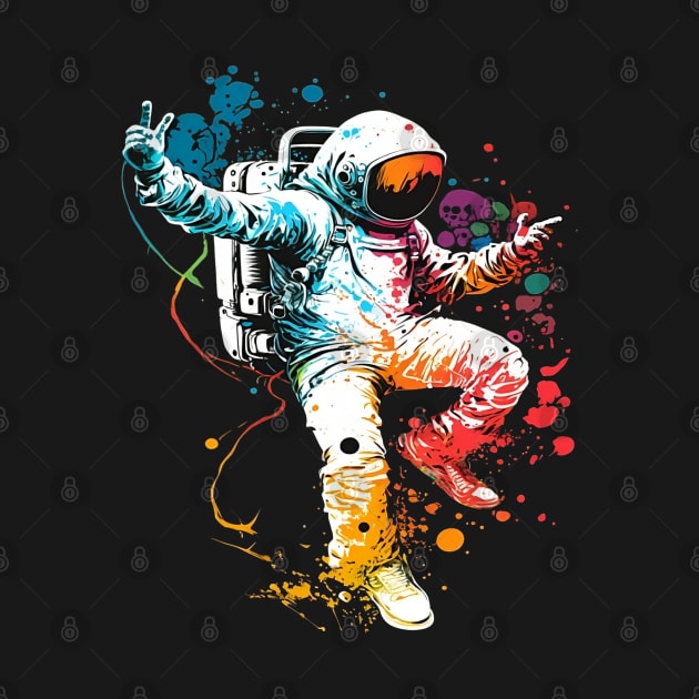 Astronaut Dancing in Space by AI INKER