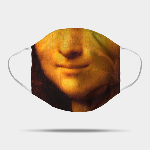 Mona Lisa Smile Face Mask Mona Lisa Mask Mask Teepublic - mona lisa with roblox smile face