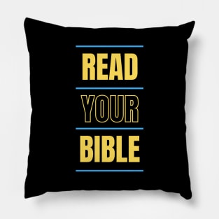 Read Your Bible Everyday | Christian Typography Pillow