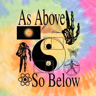 As Above So Below - Psychedelic Sacred Geometry Yin & Yang T-Shirt