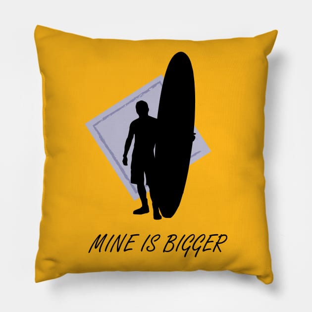 Mine Is Bigger Longboard Pillow by Food in a Can