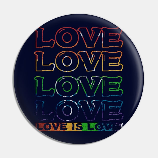 Gay Pride - Rainbow of Love Pin by KyasSan