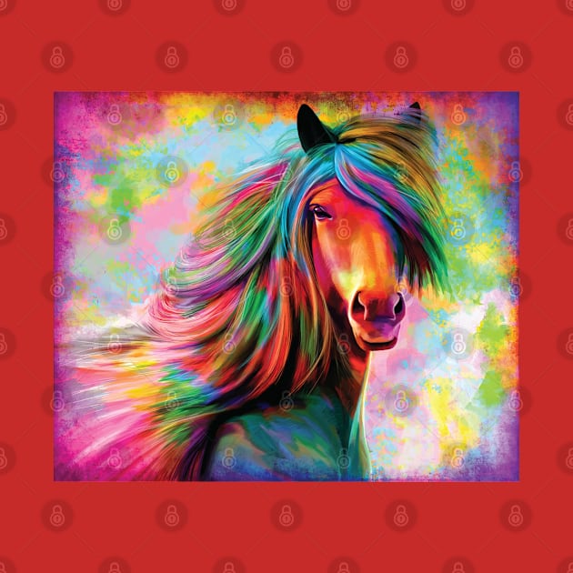 Rainbow horse by skydesignn