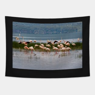 Flamingos at Lake Nakuru Kenya Tapestry