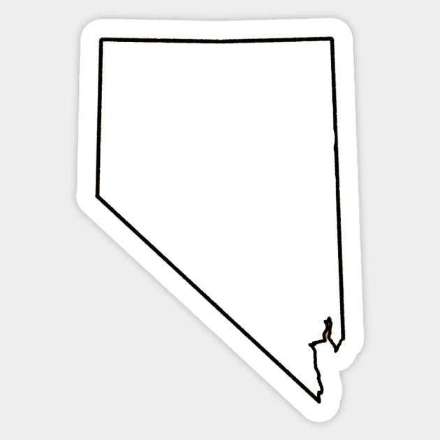Nevada Blank Outline Nevada Sticker Teepublic