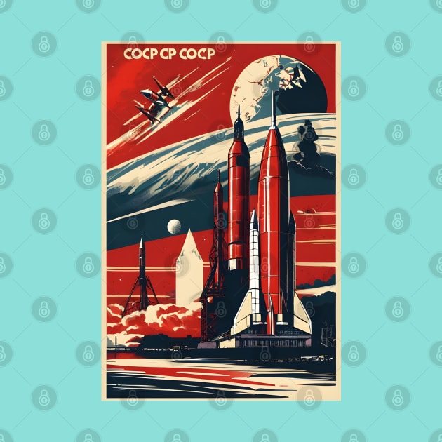 Soviet rocket poster by Spaceboyishere