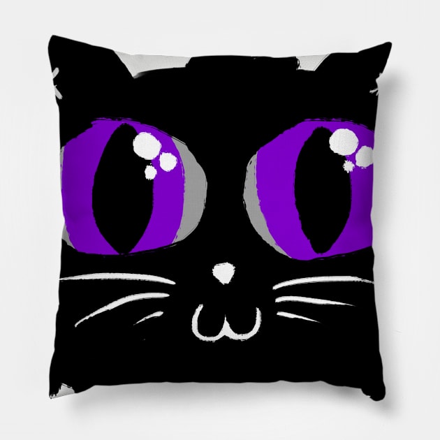 Queer Cat - Asexual Pillow by lego42