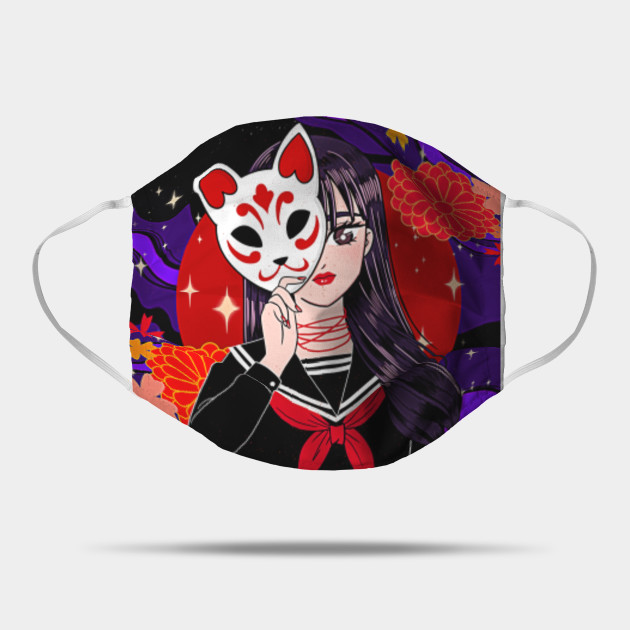 Anime Girl Kawaii Art Japanese Manga Girl Art Face Mask Anime Mask Teepublic
