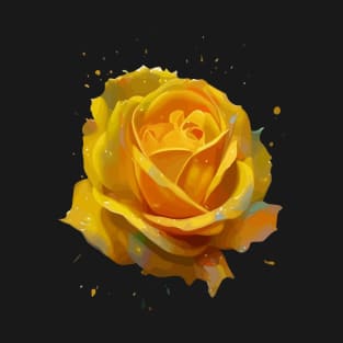 Yellow Rose Splash Art T-Shirt