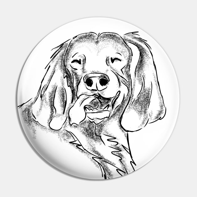 Happy Gordon Setter, sketch Pin by Antiope